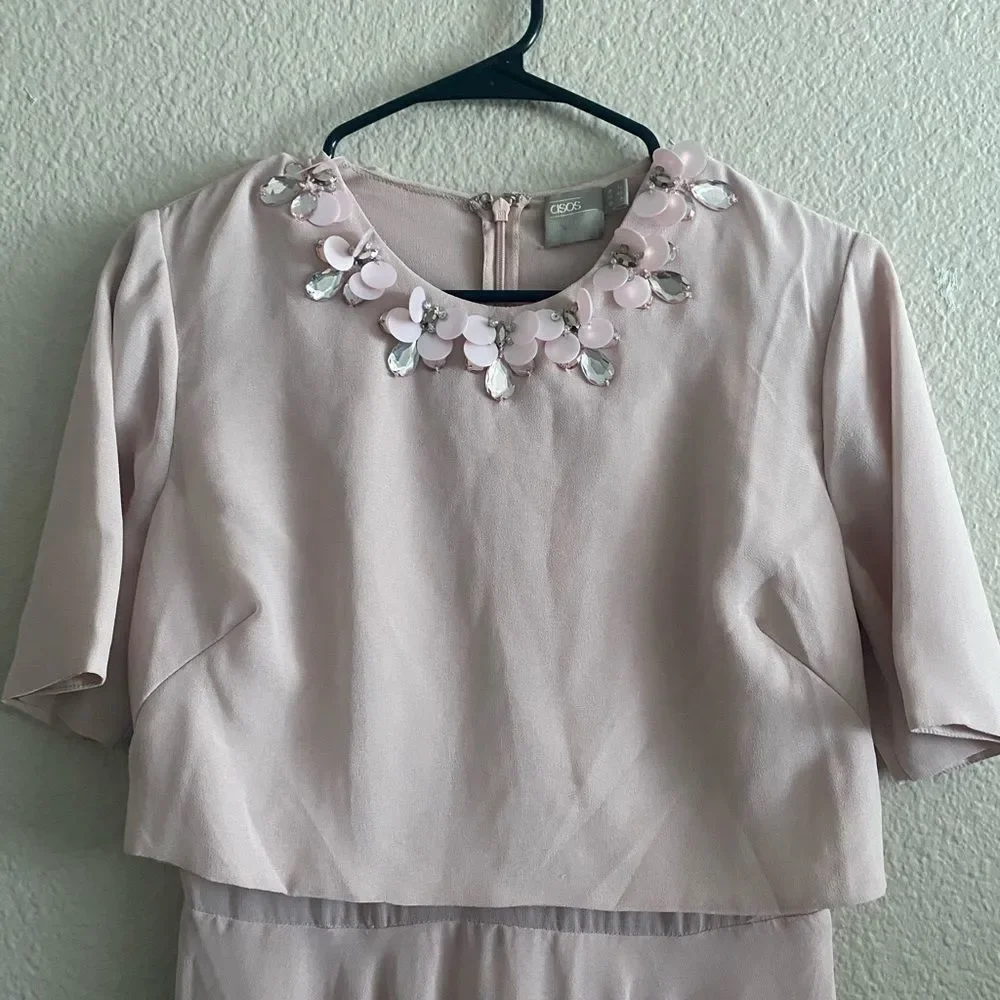 SUMMER SALE! 
ASOS crop top embellished midi dress - Picture 2 of 6
